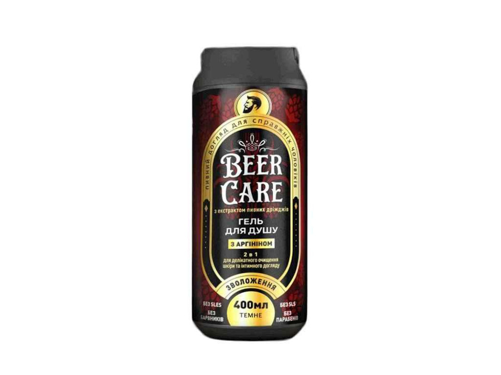 Гель для душа 400мл с АРГИНОМ Увлажняющий 2в1 ТМ BEER CARE Киев - изображение 1