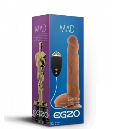 Вібратор на присосці EGZO Ciberskin DVR005 (24 см х 5 см) Sex Aura Київ
