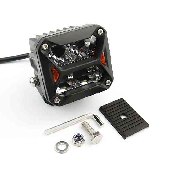 Светодиодная фара StarLight SL-W0320S квадратная, дальний свет WHITE + DRL 20W 1800Lm 5700K 12/24V Харьков