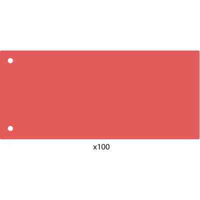 Разделитель страниц Economix 240х105 мм, пластик, красный, 100 шт (E30811-03) Винница