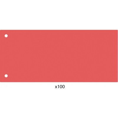 Разделитель страниц Economix 240х105 мм, пластик, красный, 100 шт (E30811-03) Винница - изображение 1