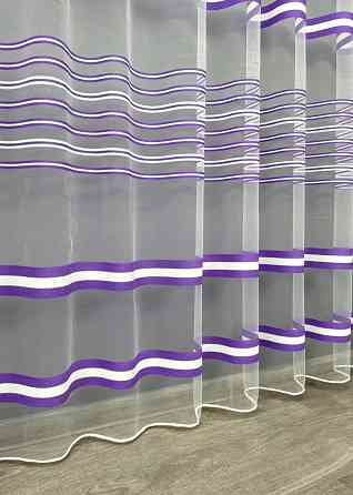 Тюль фатин смуги Колір фіолетовий з білим 1770т Київ