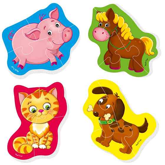 Дитячі бебі пазли "Ферма" VT1106-87 картинки - 4 шт Вінниця