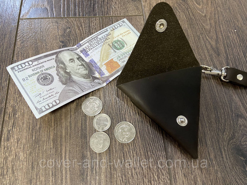 Монетница для копеек из натуральной кожи с ремешком для руки PS Leather Киев - изображение 1