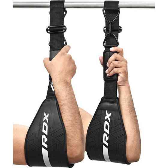 Петлі підвісні (петлі Береша) RDX F6 KARA Gym Workout Abs Straps Black/White Каменское