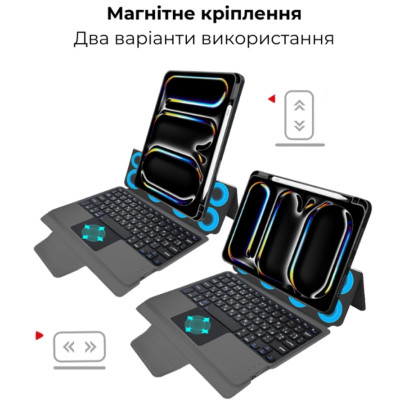 Чехол для планшета AirOn Premium iPad Pro 13 2024 + keyboard (4822352781231) Винница - изображение 3