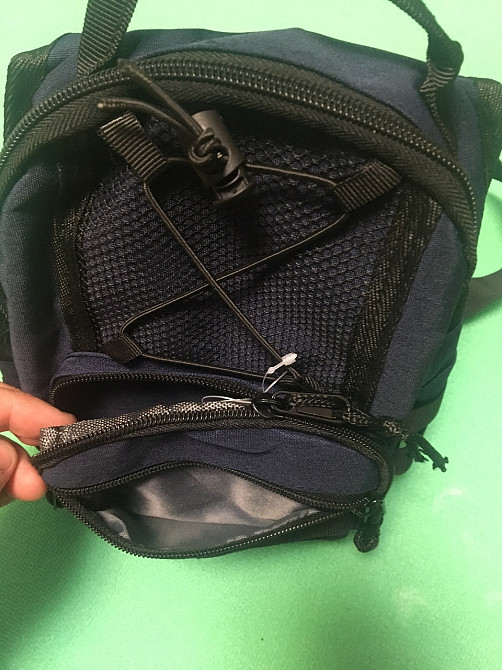 Чоловіча сумка через плече синя - розмір сумки 40*21см, одне відділення, 3 кишені, та 2 бокові кішені Київ - фото 6