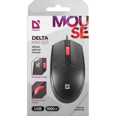 Мышка Defender Delta MM-523 USB Black (52523) Винница - изображение 4