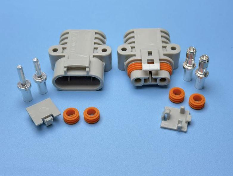 Силовой разъем герметичный 600V 100A 2 контакта (комплект мама+папа) Харьков - изображение 3