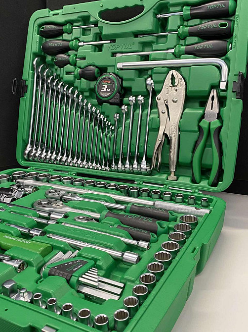 Універсальний набір інструменту 1/4", 3/8", 1/2" 144ед. TOPTUL GCAI144R Одеса - фото 4