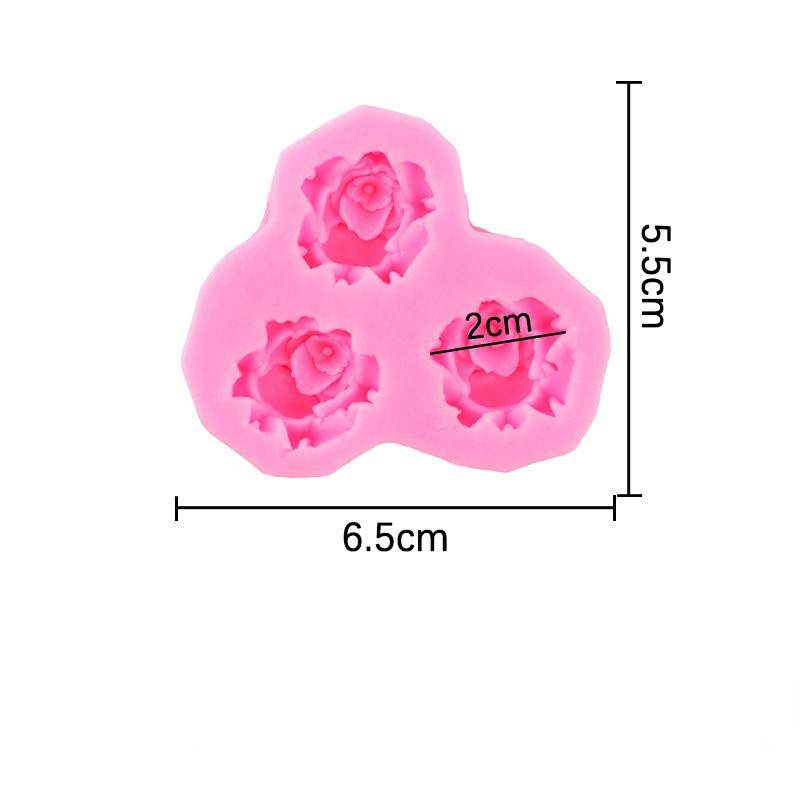 Молд силиконовый Розы 65 на 55 мм розовый Киев - изображение 3
