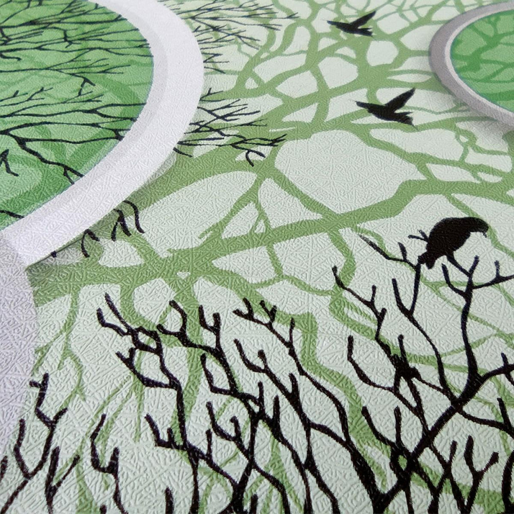 Пленка на самоклейке на бумажной основе 0,45х10м х 0,07мм Чёрные и зелёные деревья SW-00002440 Днепр - изображение 4