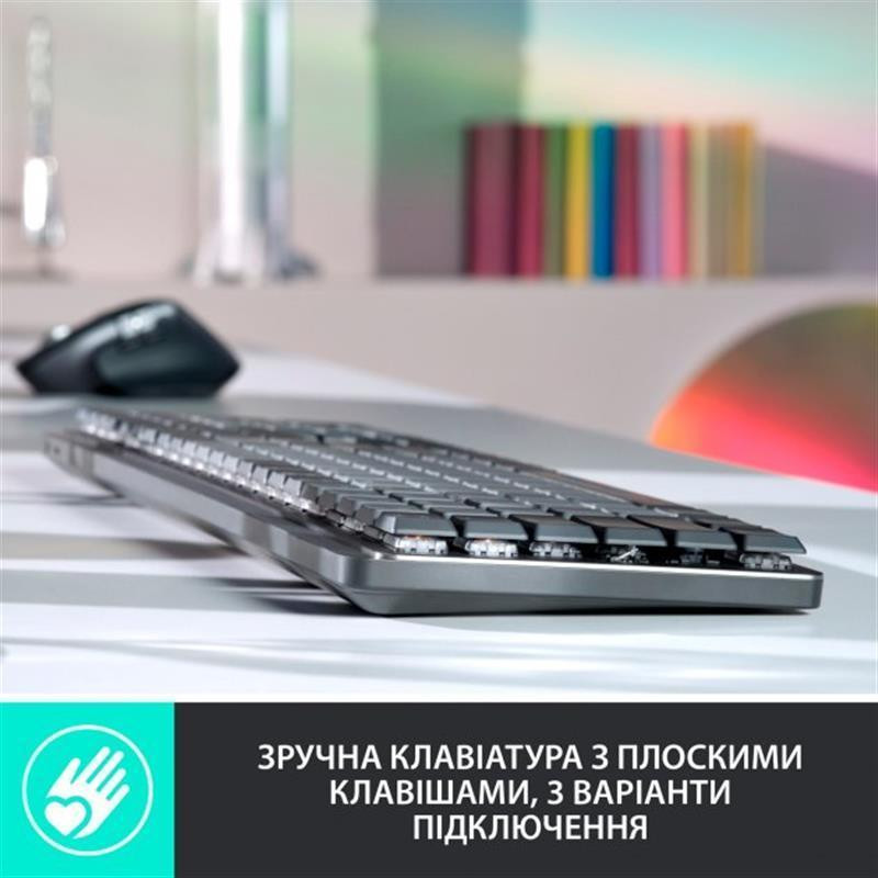 Клавіатура бездротова Logitech MX Mechanical Graphite Clicky (920-010759) Сірий Харьков - изображение 5
