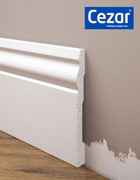 Плинтус под покраску из дюрополимера Элегант LPC - 08с  (2.44м.п.) 94х12.2мм Днепр - изображение 2