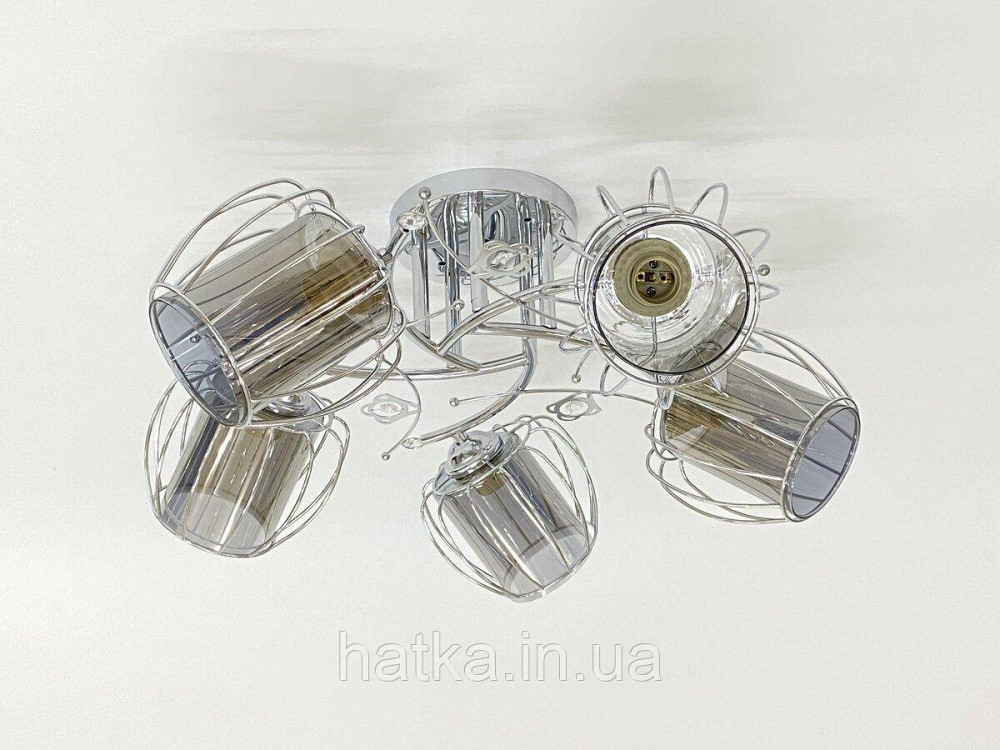 Стельова люстра на 5 плафонів 91187B/5 хром Київ - фото 1