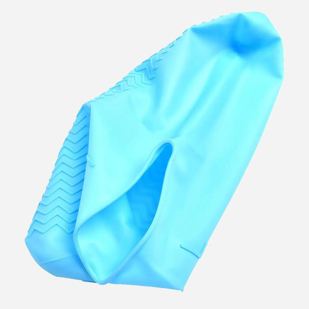 Многоразовые бахилы-чехлы L (41-45 размер) для обуви силиконовые от воды и грязи. Цвет: голубой AE-33 Ивано-Франковск - изображение 6