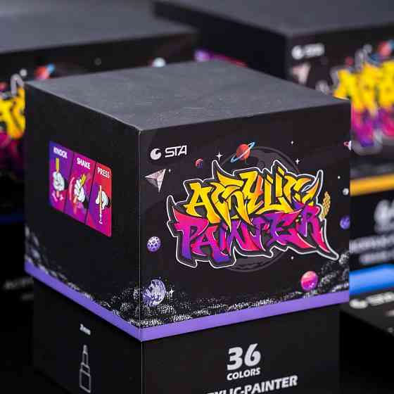 Маркеры акриловые STA для рисования, премиум качество, набор 36 цветов, маркеры для ткани, дерева и керамики Каменец-Подольский