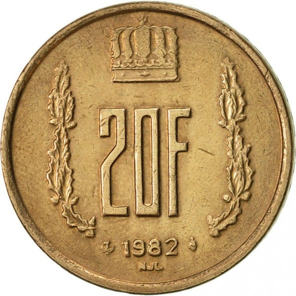 Монета 20 франков. 1982 год, Люксембург. Полтава - изображение 1