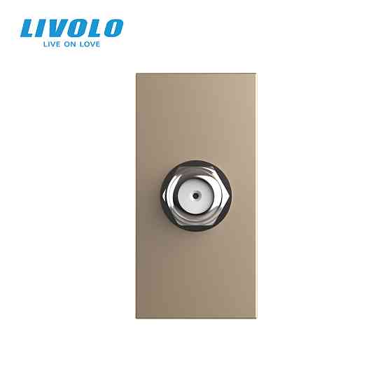 LIVOLO Супутникова розетка SAT LIVOLO, золота, модуль 0.5 поста, для ресивера / антени (VL-FCSL Коломия