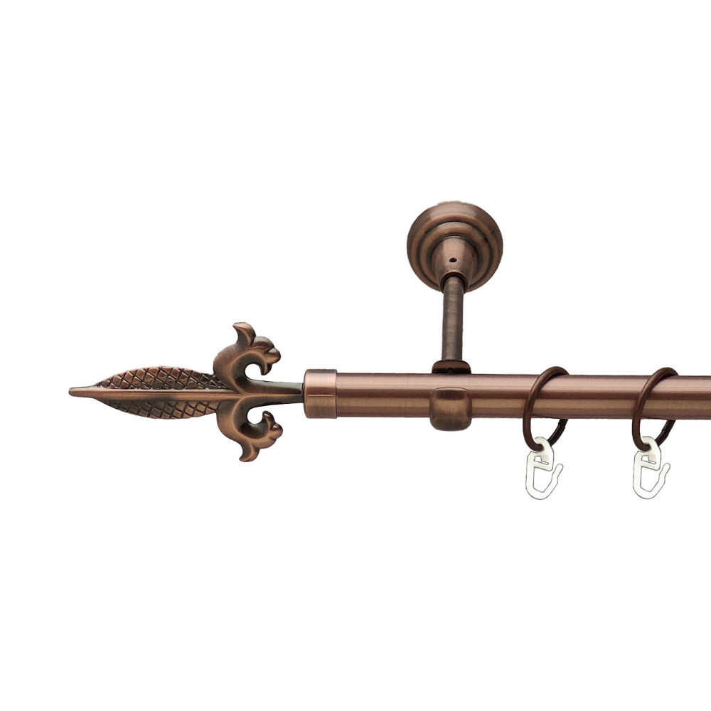 Карниз Orvit Генуя металевий однорядний відкритий Мідь 19 мм 200 см (00-00011666) Львов - изображение 1