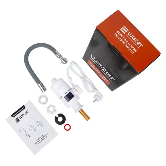 Проточный кран водонагреватель WEZER SDR-G05T с гибким изливом Киев