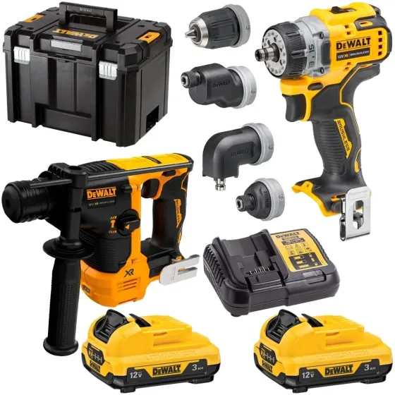 Dewalt Zestaw Combo 12V 2x3,0Ah Li-Ion DCD703+DCH072 + Валіза TSTAK DCK2101L2TQW Київ