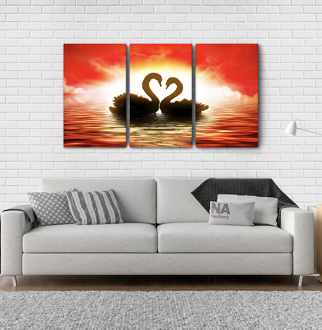 Модульная картина Природа Лебеди  Аrt-122_3А Киев - изображение 2