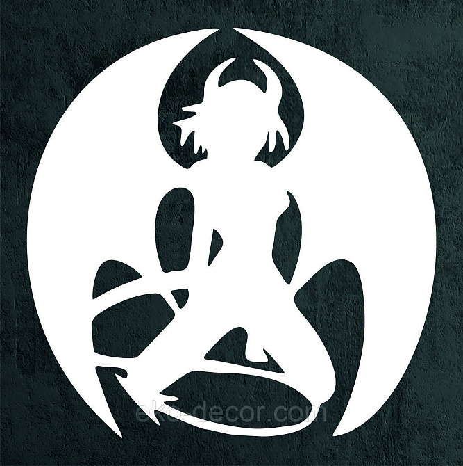 Декоративное настенное Панно «Дьяволица», Декор на стену 90*90 см, Белый Киев - изображение 8