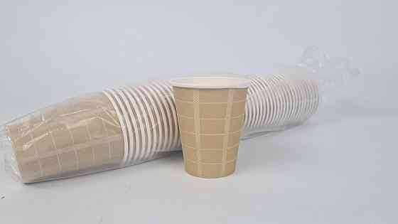 Стакан паперовий 175 мл Юніта карта бежева h7 (50 шт.) Харків