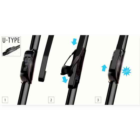 Щітка oximo безкаркасна 400мм під гак 8,9мм двірника Мукачево