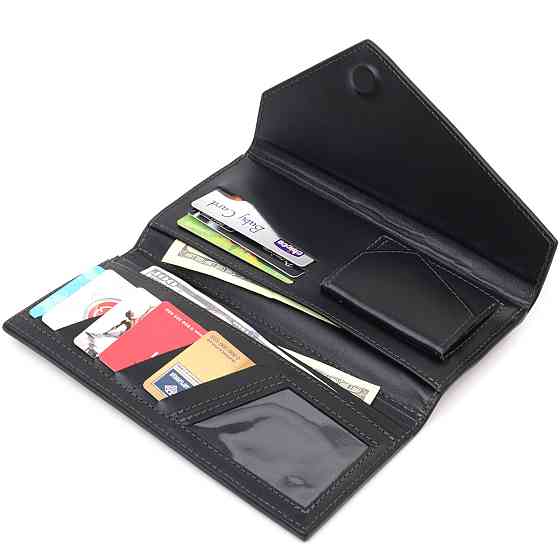 Практичне чоловіче портмоне Grande Pelle 11424 Коричневий Київ