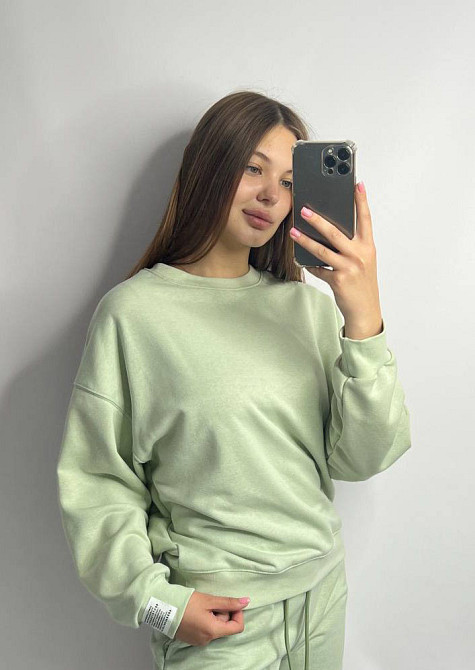 Свитшот женский трикотажный Зеленый яблоко XS/S Харьков - изображение 2