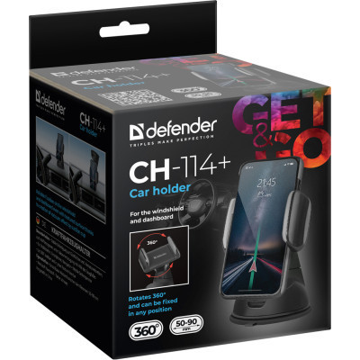Універсальний автотримач Defender CH-114+ 50-90 мм, на панель (29114) Вінниця - фото 4