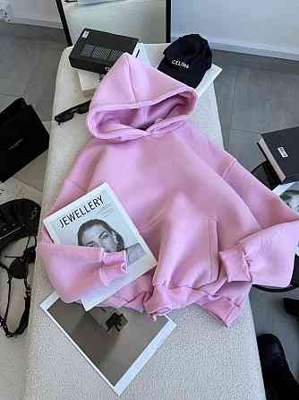 Женская утепленная оверсайз худи трехнить на флисе Одесса