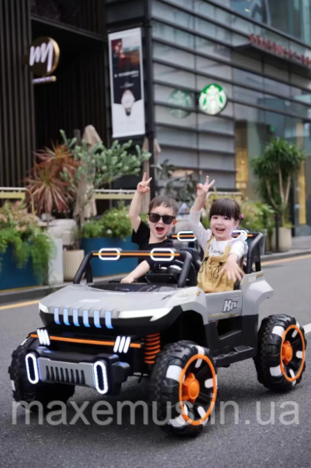 Электромобиль детский на аккумуляторе SP 8 6 8 8 Электрический автомобиль для детей на пульте управлении Серый Мостиска - изображение 13