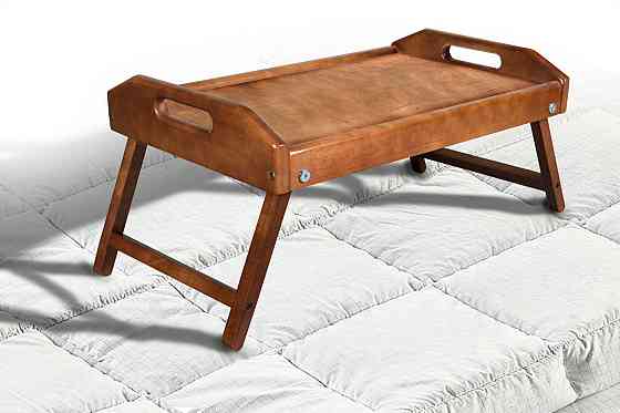 Столик для сніданку, дерев'яний, темний горіх--- Київ