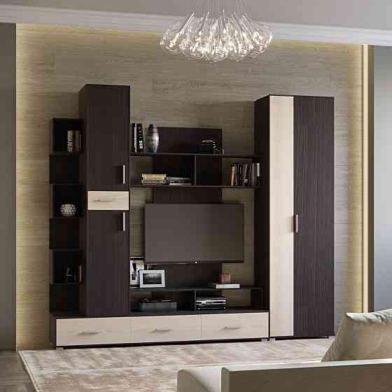 Стінка для вітальні Еверест Бриз + Шафа ШП-2 венге + дуб молочний (DTM-2248) Дніпро