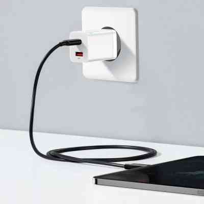Зарядное устройство Baseus 1xUSB-C 30W + 1xUSB white (CCSUPP-E02) Винница