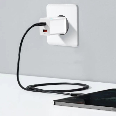 Зарядное устройство Baseus 1xUSB-C 30W + 1xUSB white (CCSUPP-E02) Винница - изображение 3