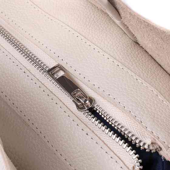 Містка сумка-шоппер з натуральної шкіри Shvigel 22843 Бежева Київ