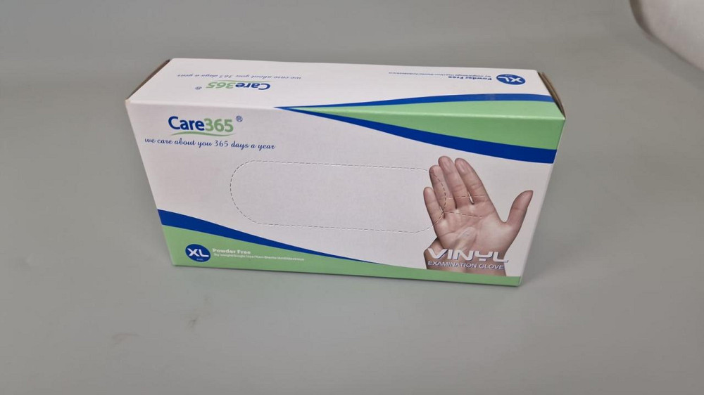 Рукавиці Вініл білі (100 шт.) розмір XL CARE 365 (1 пачка) Харків - фото 3