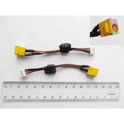 Разъем питания ноутбука с кабелем для Acer PJ047G (5.5mm x 1.7mm), 4-pin, 10 см Универсальный (A49020) Винница