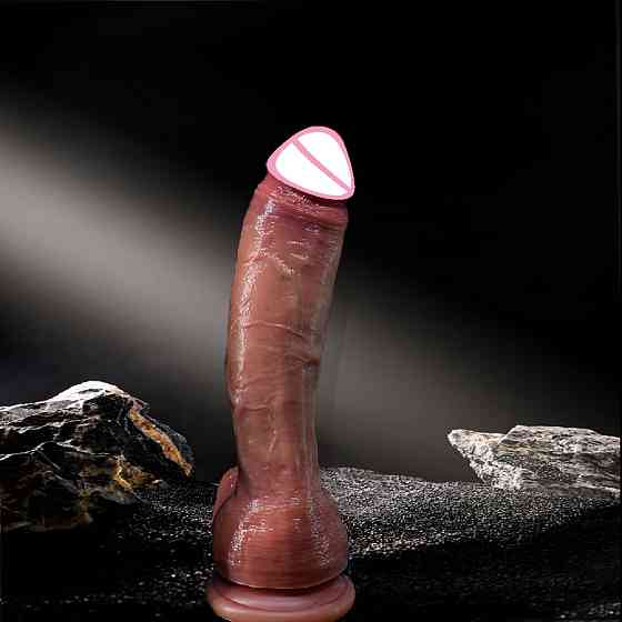 Вібратор з підігрівом на присосці жіночий 22 на 5 см тілесний Київ