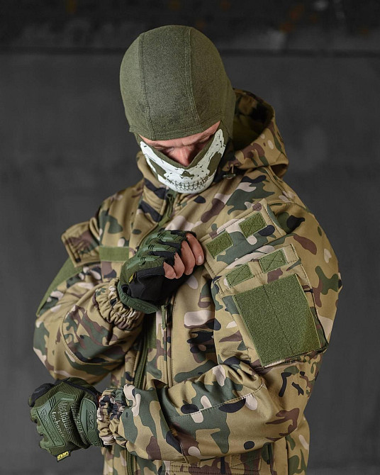 Тактический мужской костюм Rehydration ВТ6393 SoftShell (куртка и штаны) Мультикам XXL Винница - изображение 6