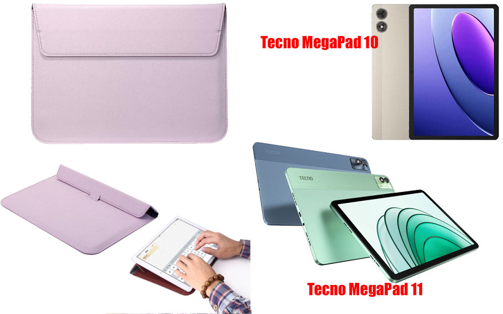 Чехол-конверт VitoCase для Tecno MegaPad 10, MegaPad 11, с функцией подставки для планшета Фиолетовый Киев - изображение 1