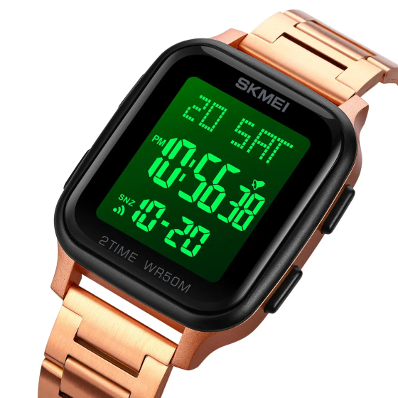 Мужские наручные часы Skmei 1859 на браслете (Розовое золото) Винница