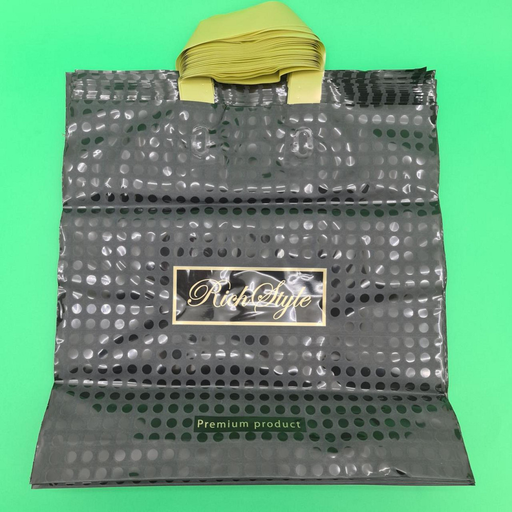 Пакет с петлевой ручкой 40*40 Горох черный (25 шт) Харьков - изображение 3