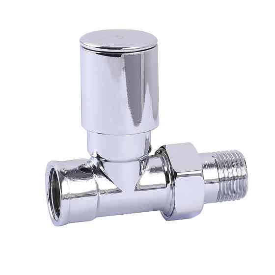 Кран вентильний прямий з американкою SOLOMON 1/2″ CHROM 1865 Луцк