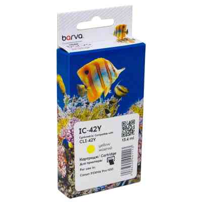 Картридж Barva Canon CLI-42Y (6387B001) 900sh, yellow (IC-42Y) Вінниця