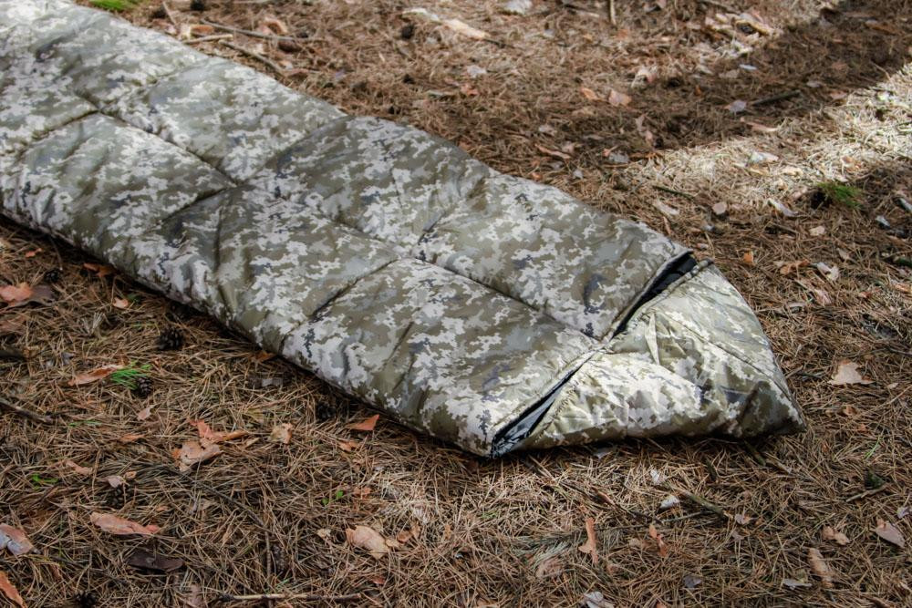 Тактичний спальник на флісі 2в1 розміром 220*73 теплий спальний мішок з капюшоном для військовослужбовців   WAR Львів - фото 4